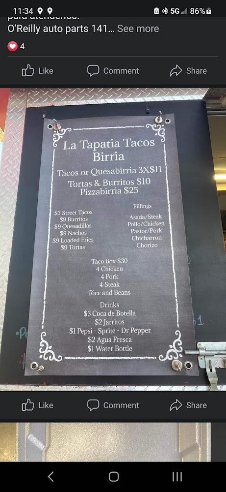 La Tapatia Tacos Jarritos